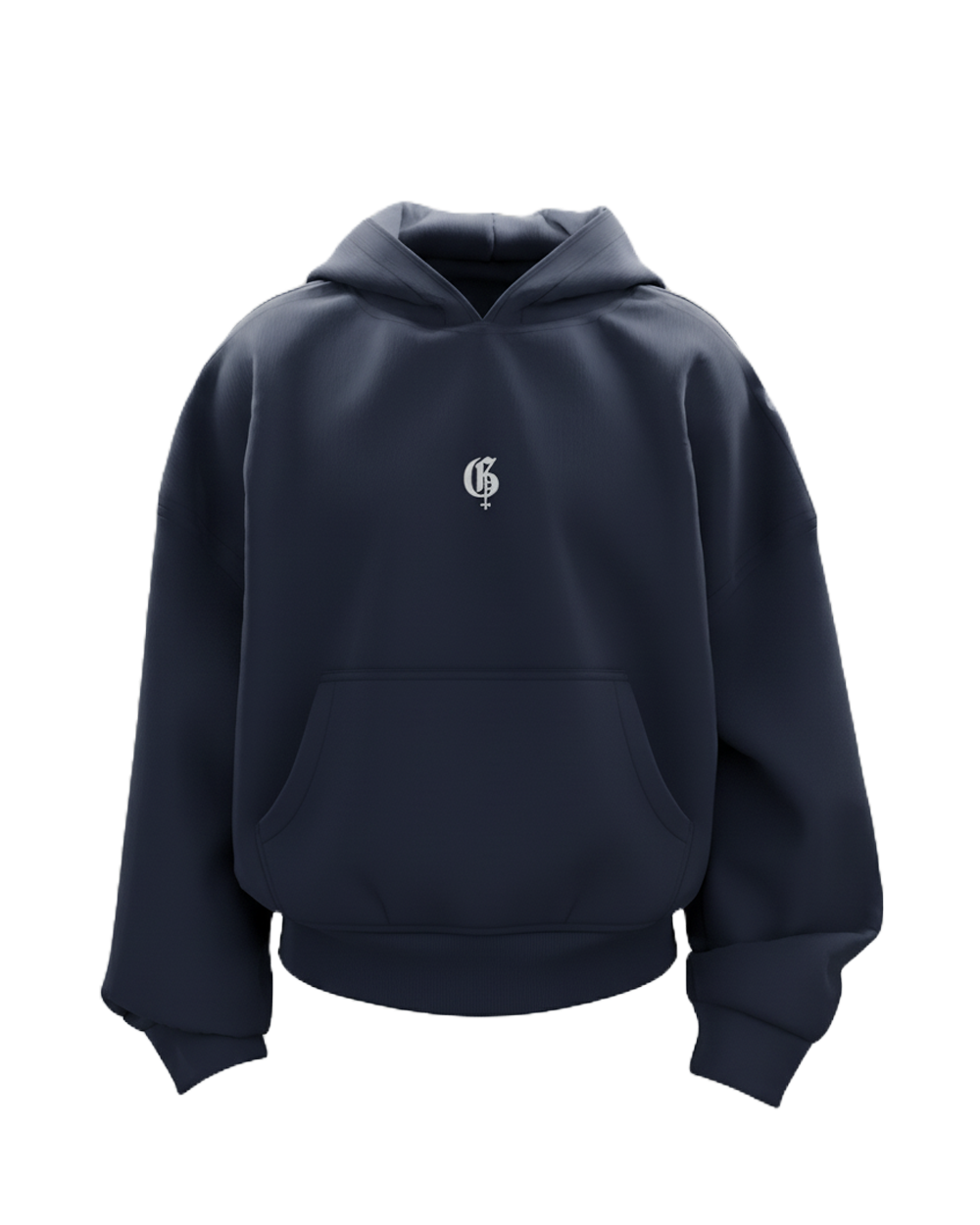 Navy Blue Boxy Oversized Hoodie