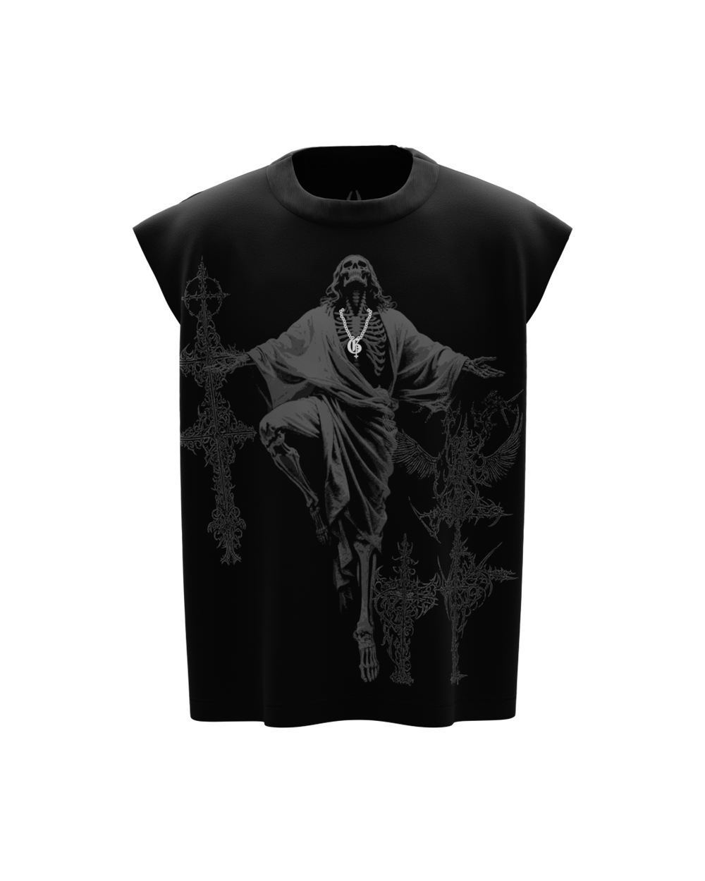 Forsaken Black Boxy Unisex Vest