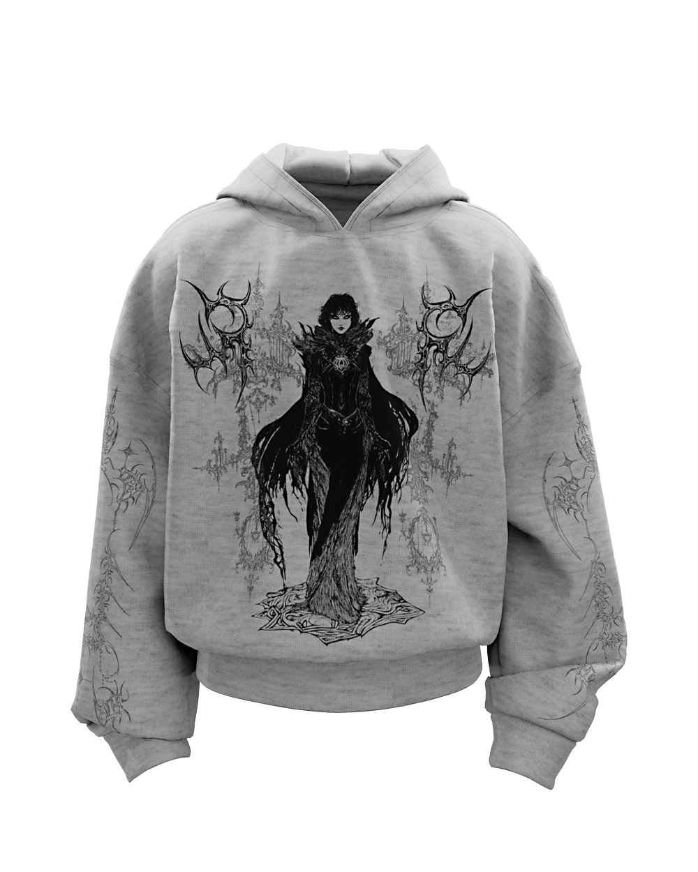 Occula Grey Boxy Oversized Hoodie