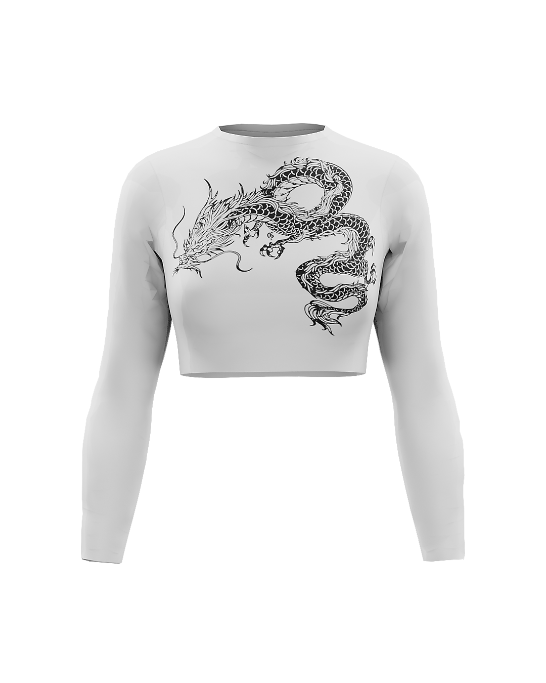 Drako White Long Sleeve Baby Tee