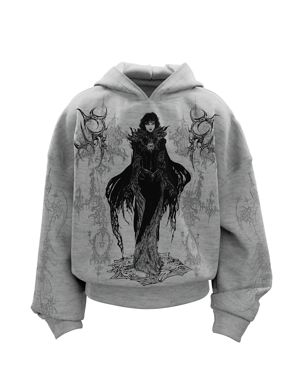 Occula Grey Boxy Oversized Hoodie