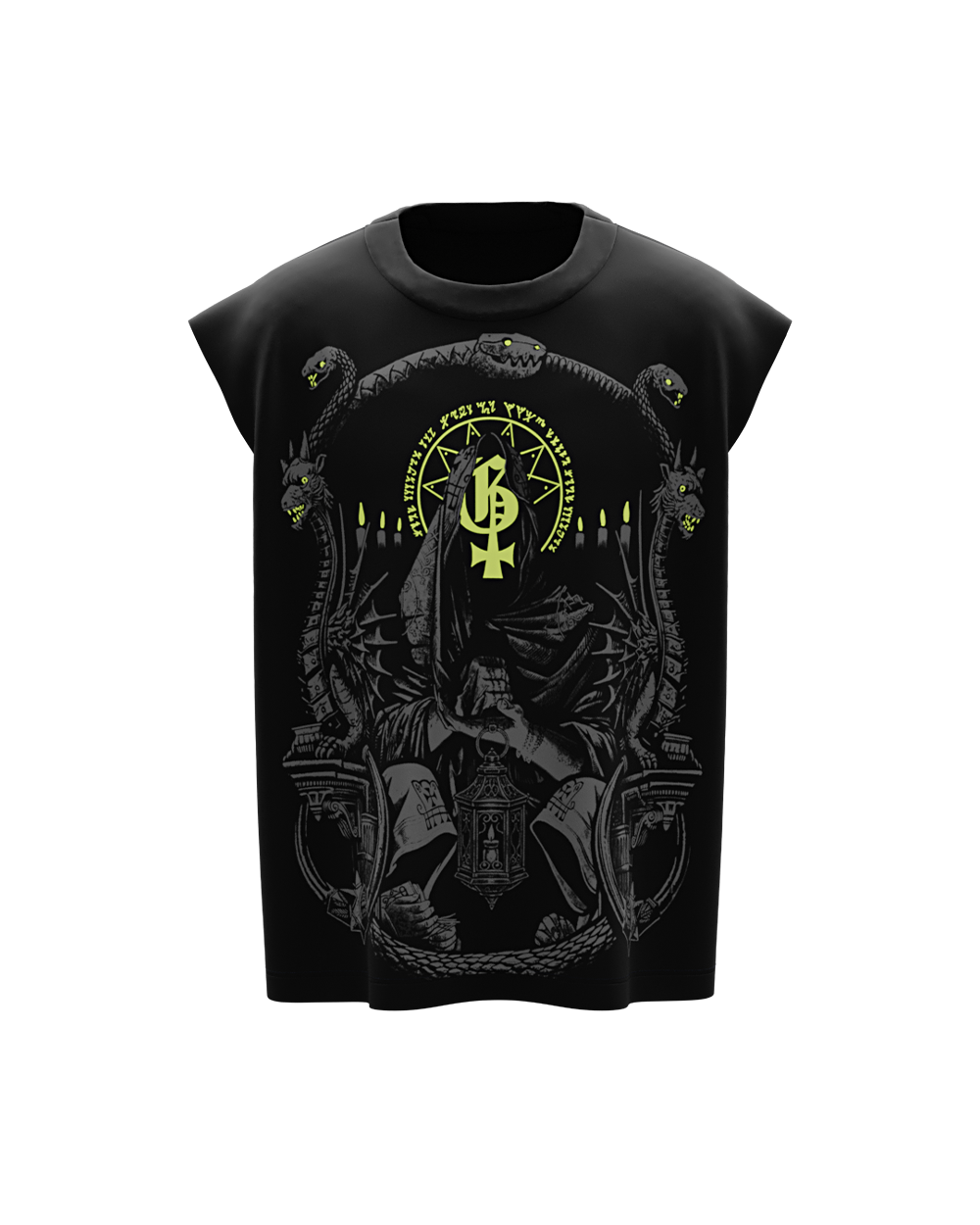 Chakra Black Boxy Unisex Vest