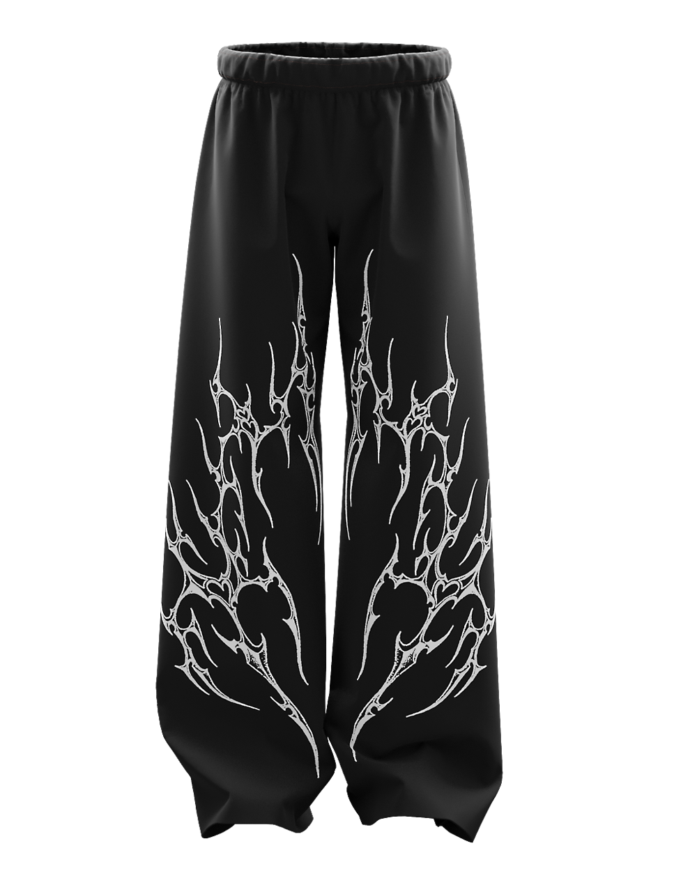 Bexor Black Unisex Straight Fit Baggy Pants