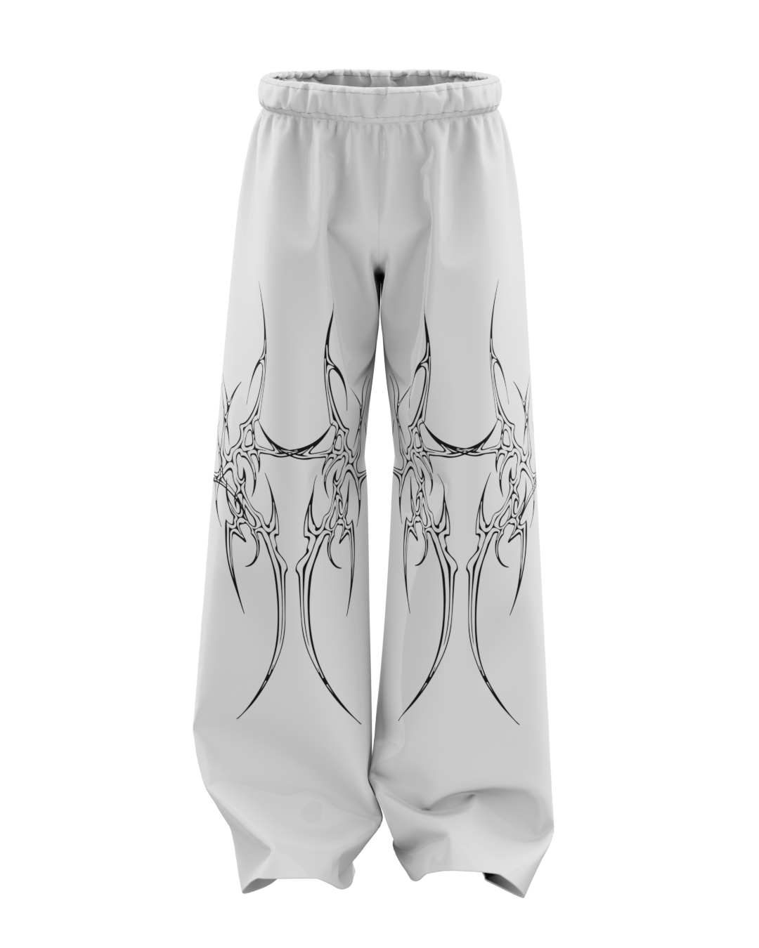 White Mutation Unisex Straight Fit Baggy Pants