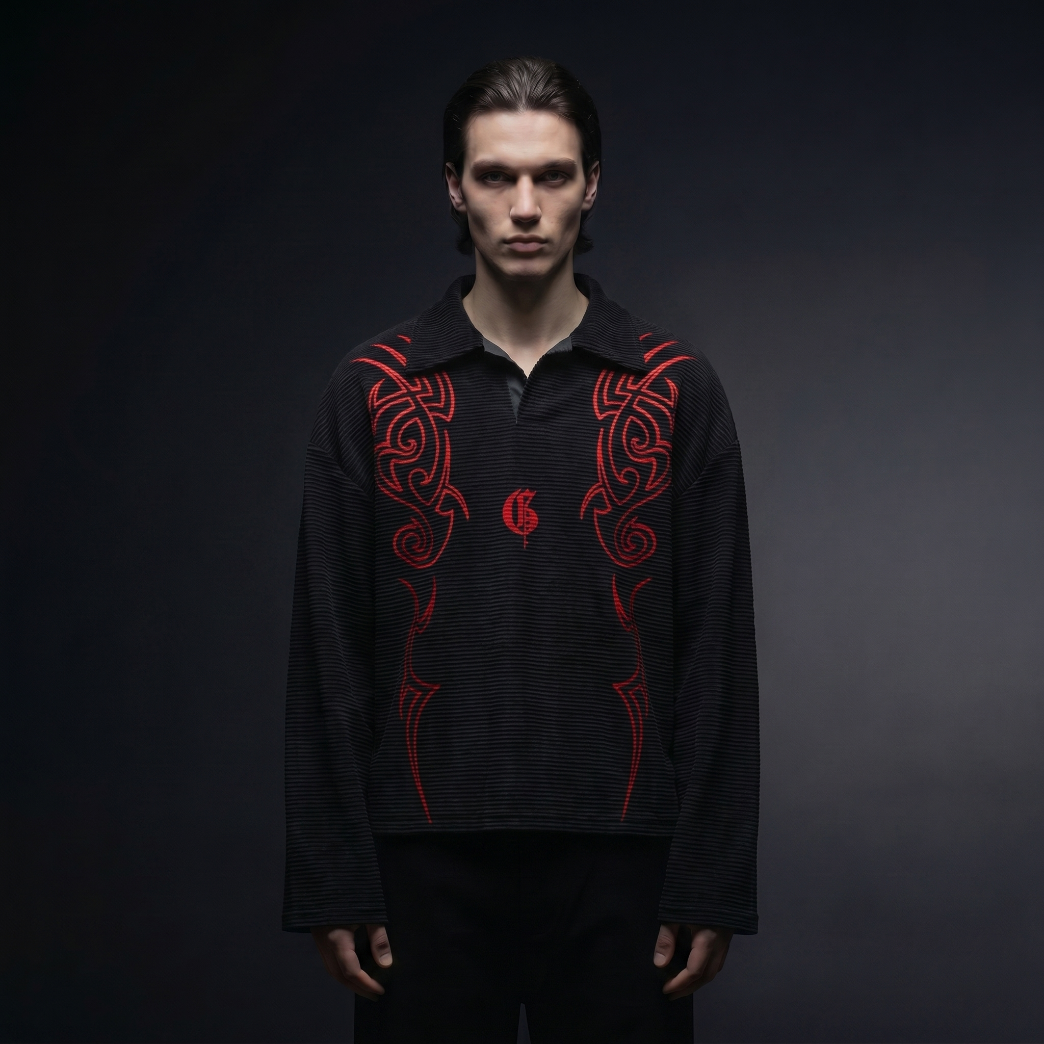 Vamp Corduroy Full Sleeves T-shirt