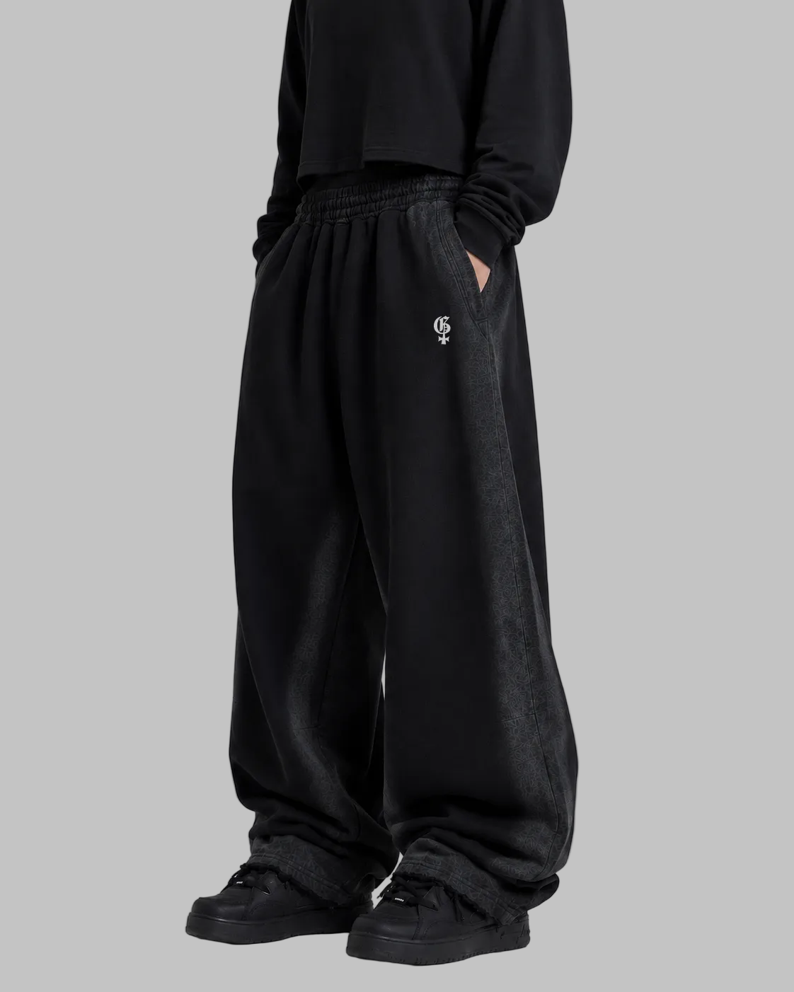 Fade Basic Black Balloon Pants