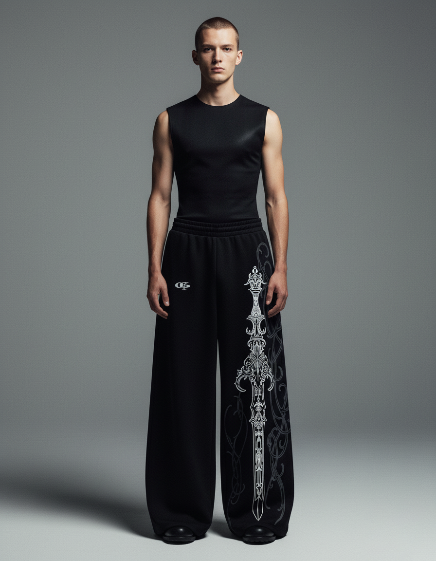 Sword Unisex Straight Fit Baggy Pants