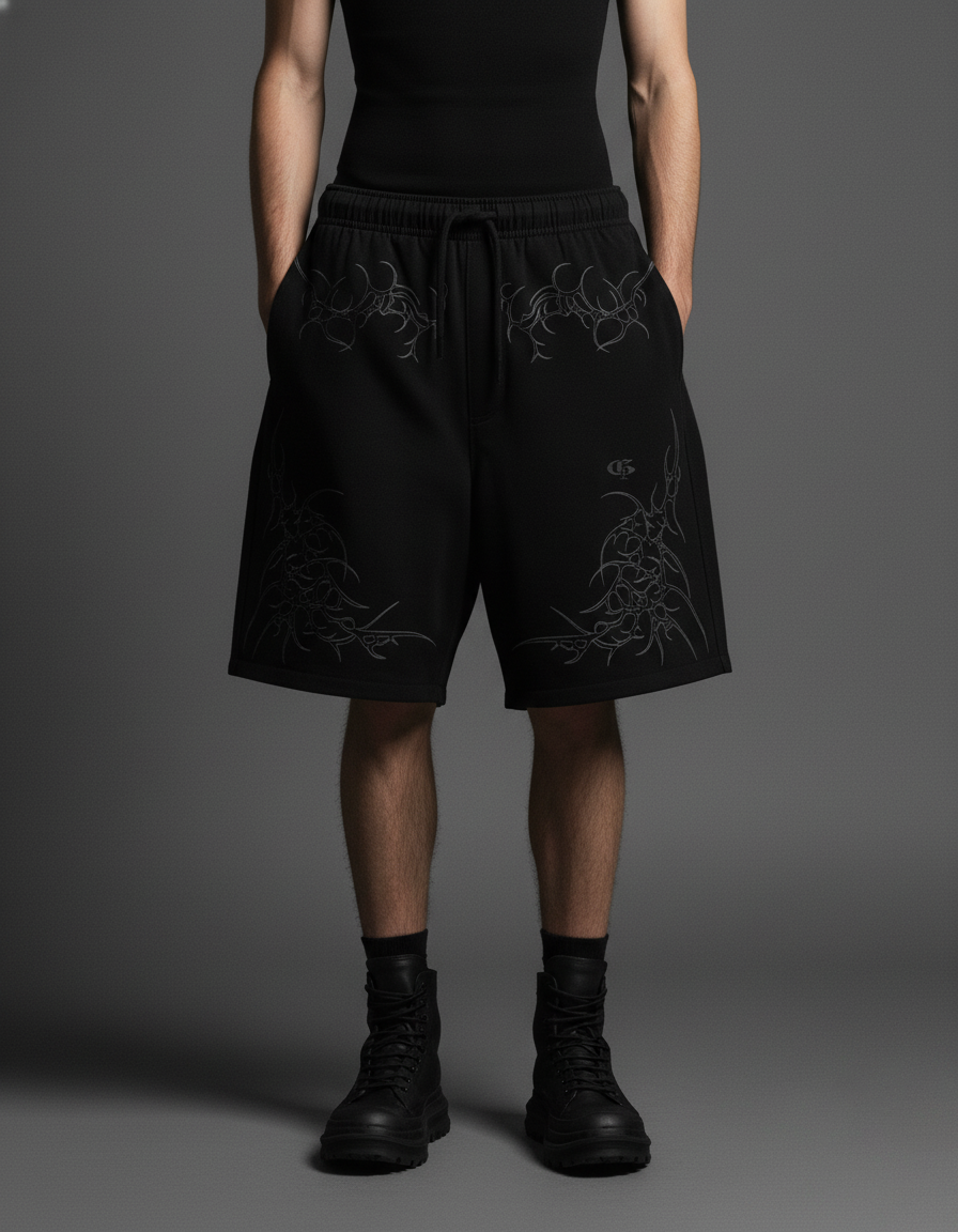 Drift Black Unisex Shorts