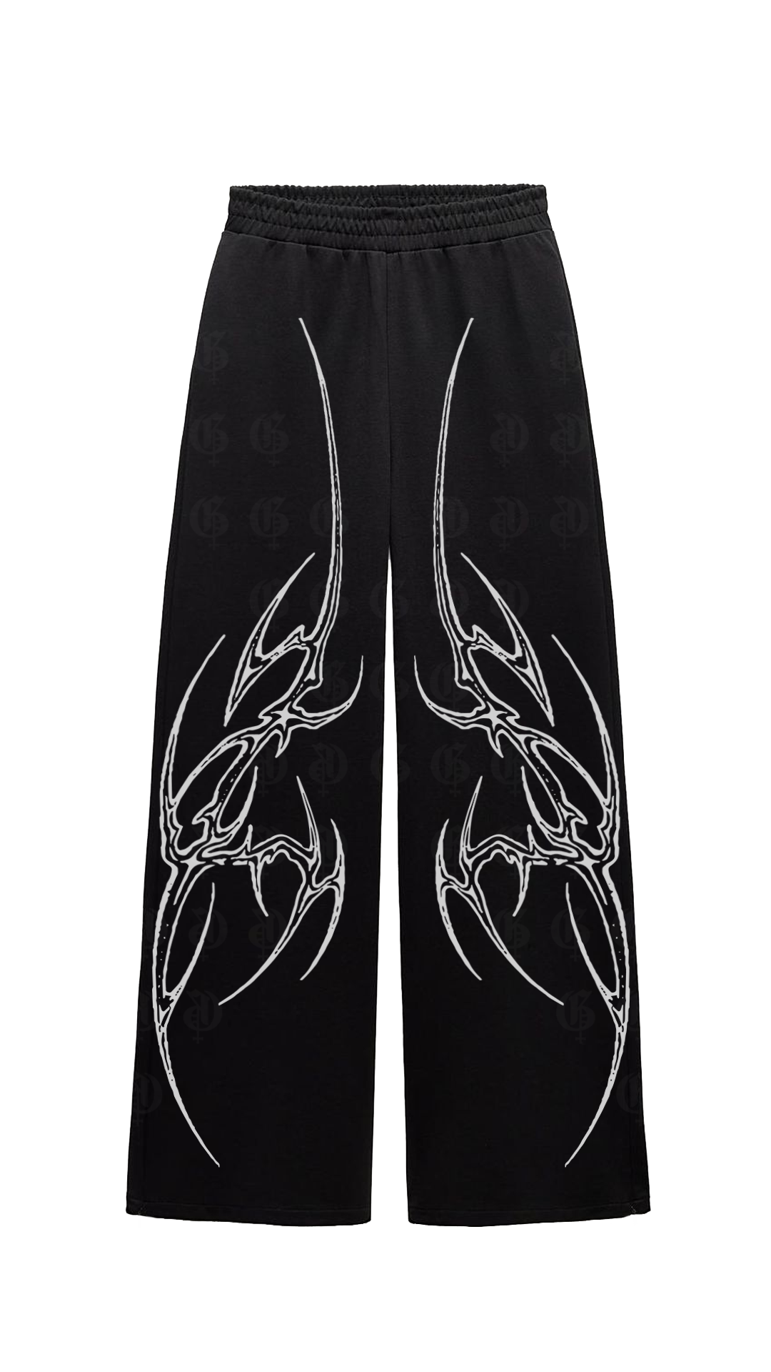 Maxus Black Unisex Straight Fit Baggy Pants