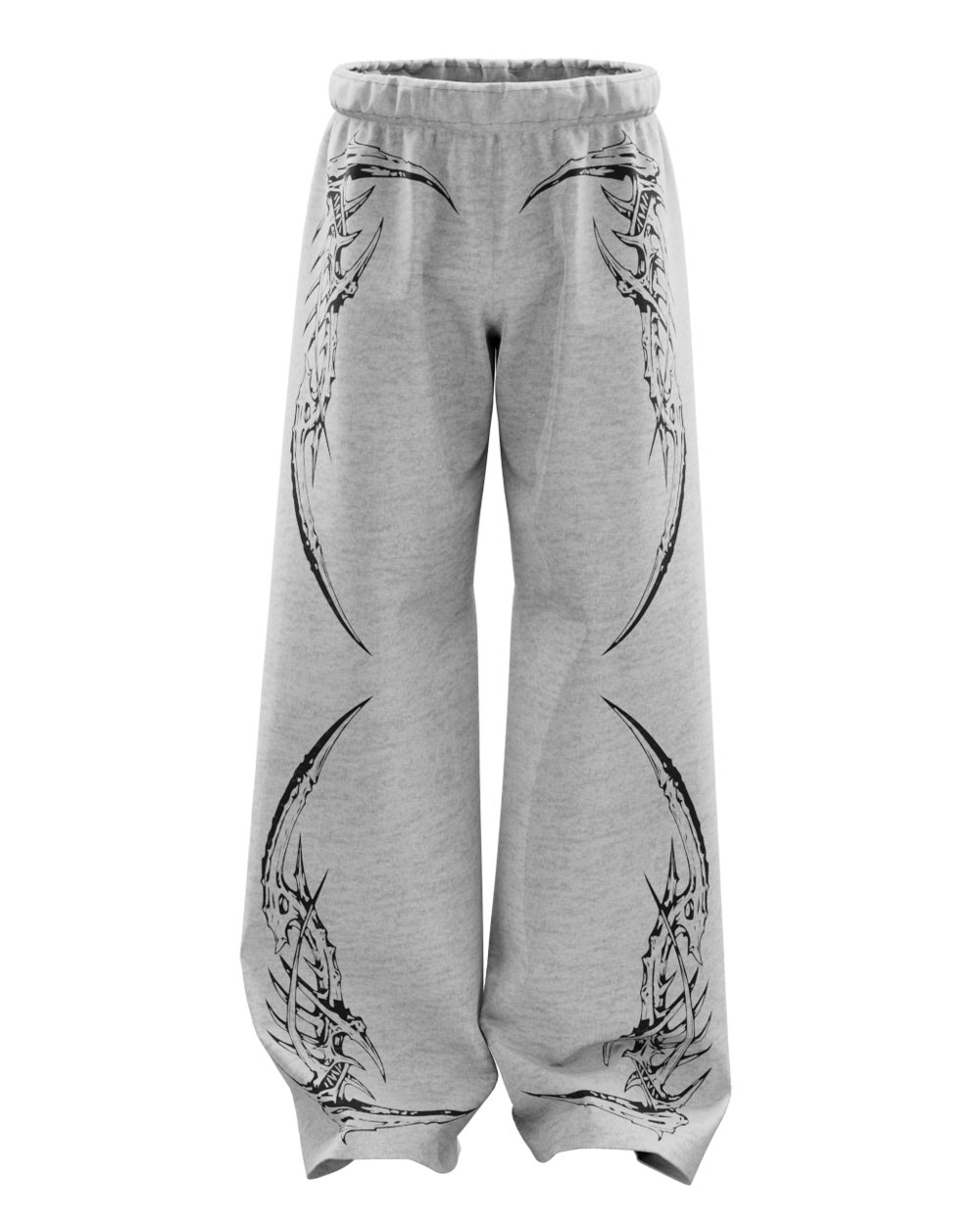 Grey Kraken Straight Fit Baggy Pants
