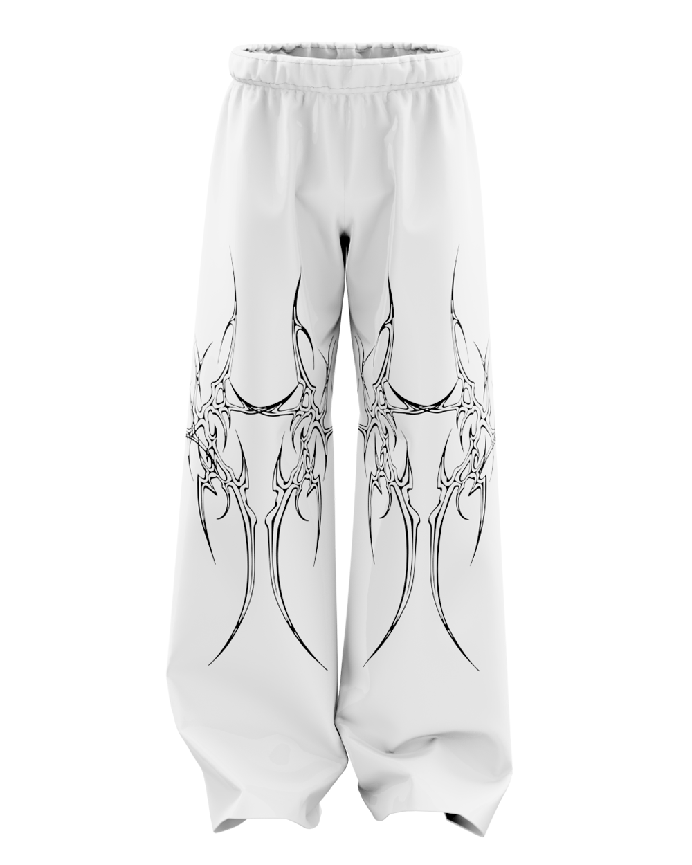 White Mutation Unisex Straight Fit Baggy Pants