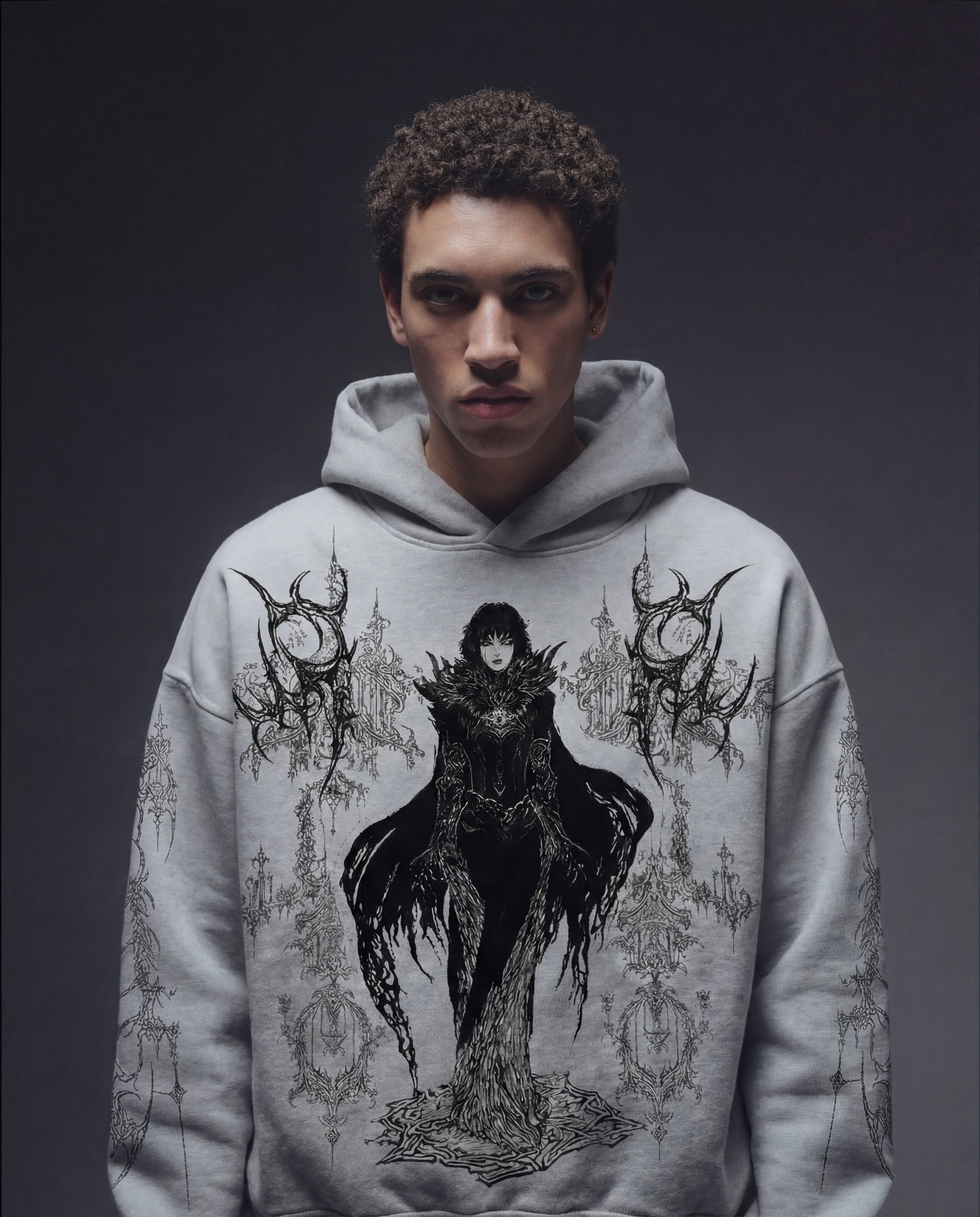 Occula Grey Boxy Oversized Hoodie