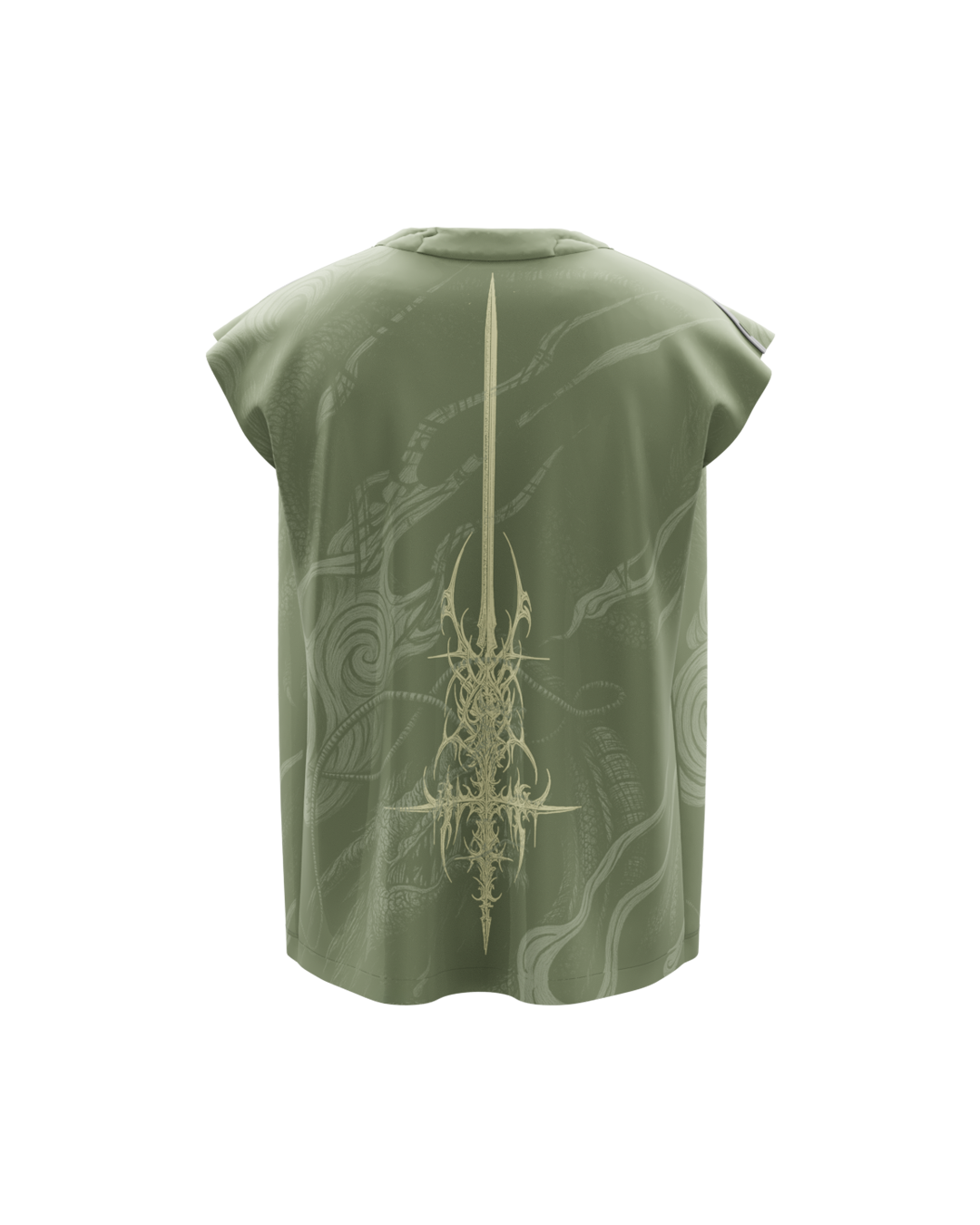 Dagger Olive Unisex Boxy Vest