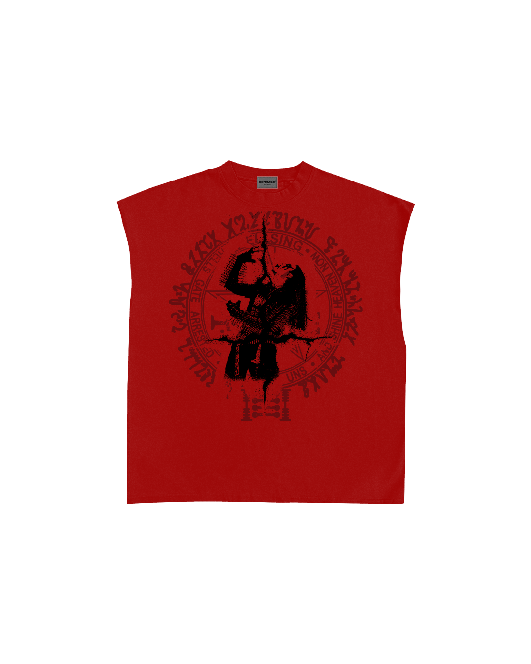 Crimson Red Boxy Unisex Vest