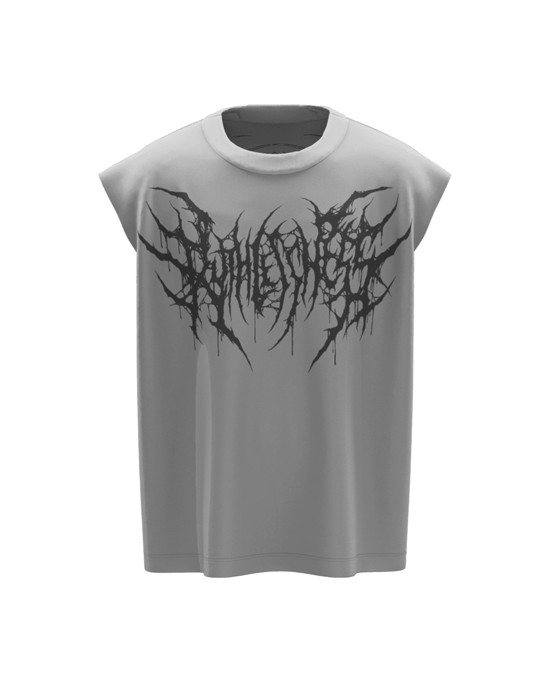 Ruthless Light Grey Unisex Boxy Vest - GENRAGE