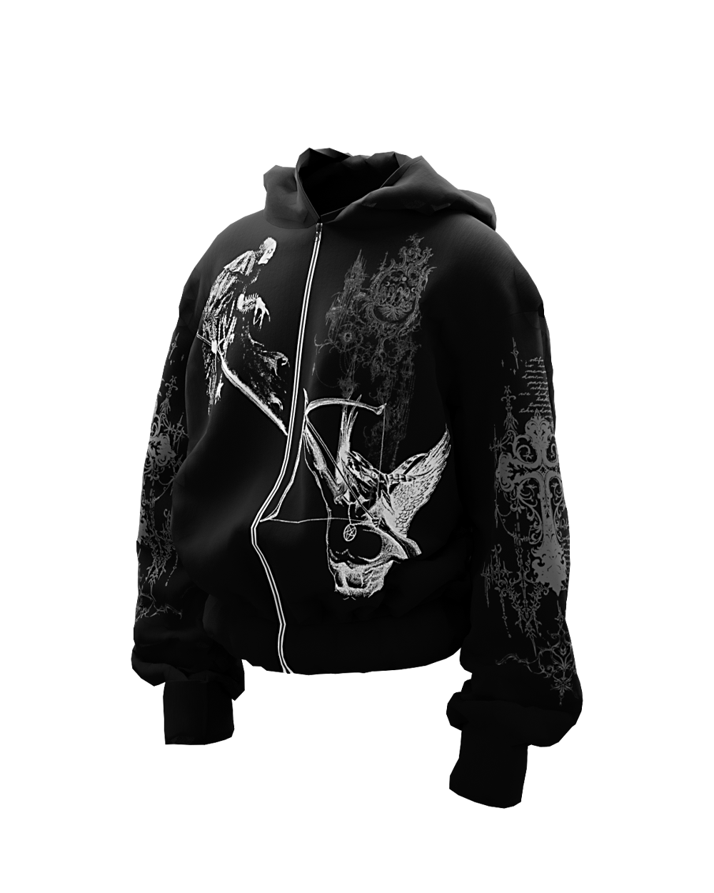 Perish Black Unisex Zipper Hoodie [PRE-ORDER]