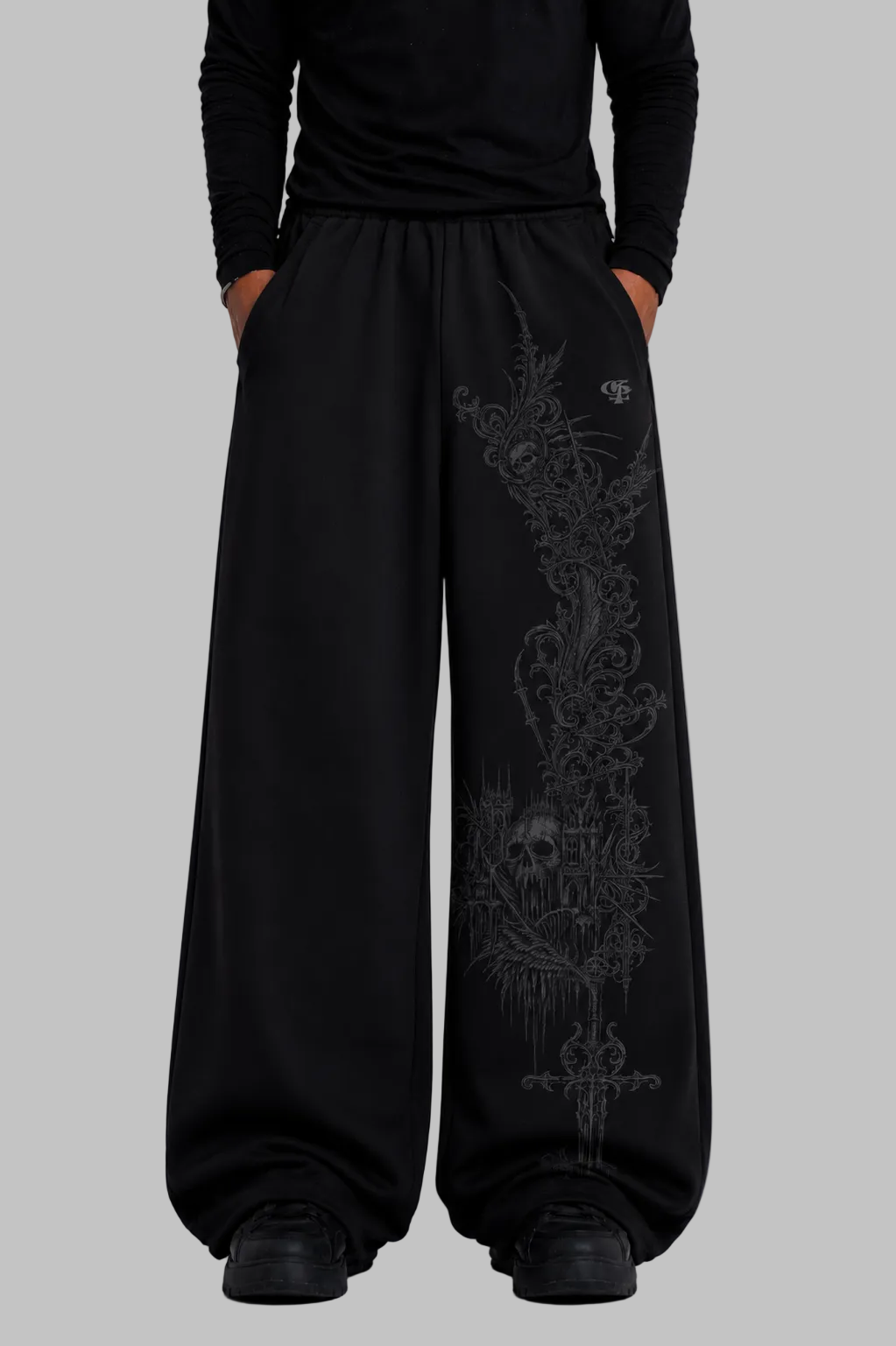 Burial Black Baggy Pants