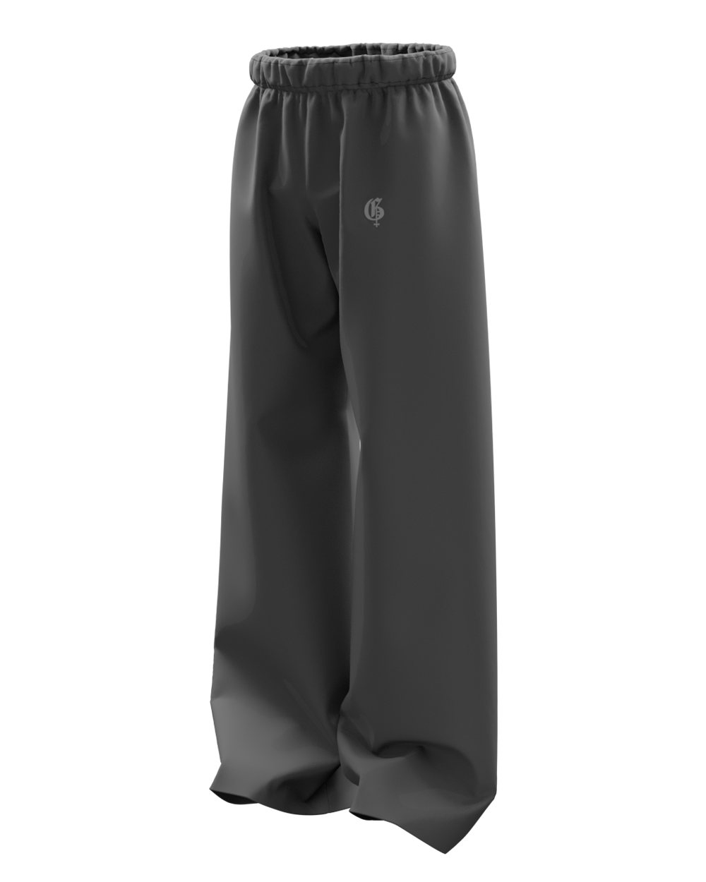 Dark Grey Basic Genrage Baggy Pants