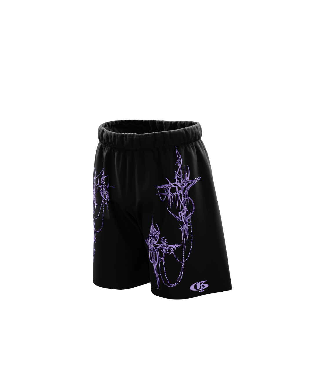 Zyra Black Unisex Shorts