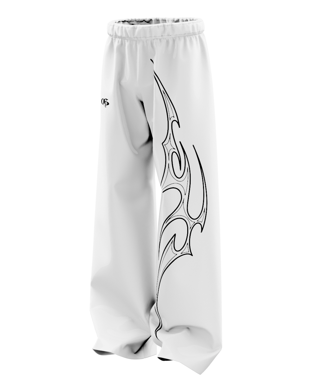 Iconis White Unisex Straight Fit Baggy Pants