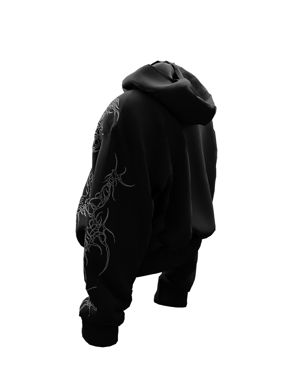Reaven Black Unisex Zipper Hoodie [PRE-ORDER]