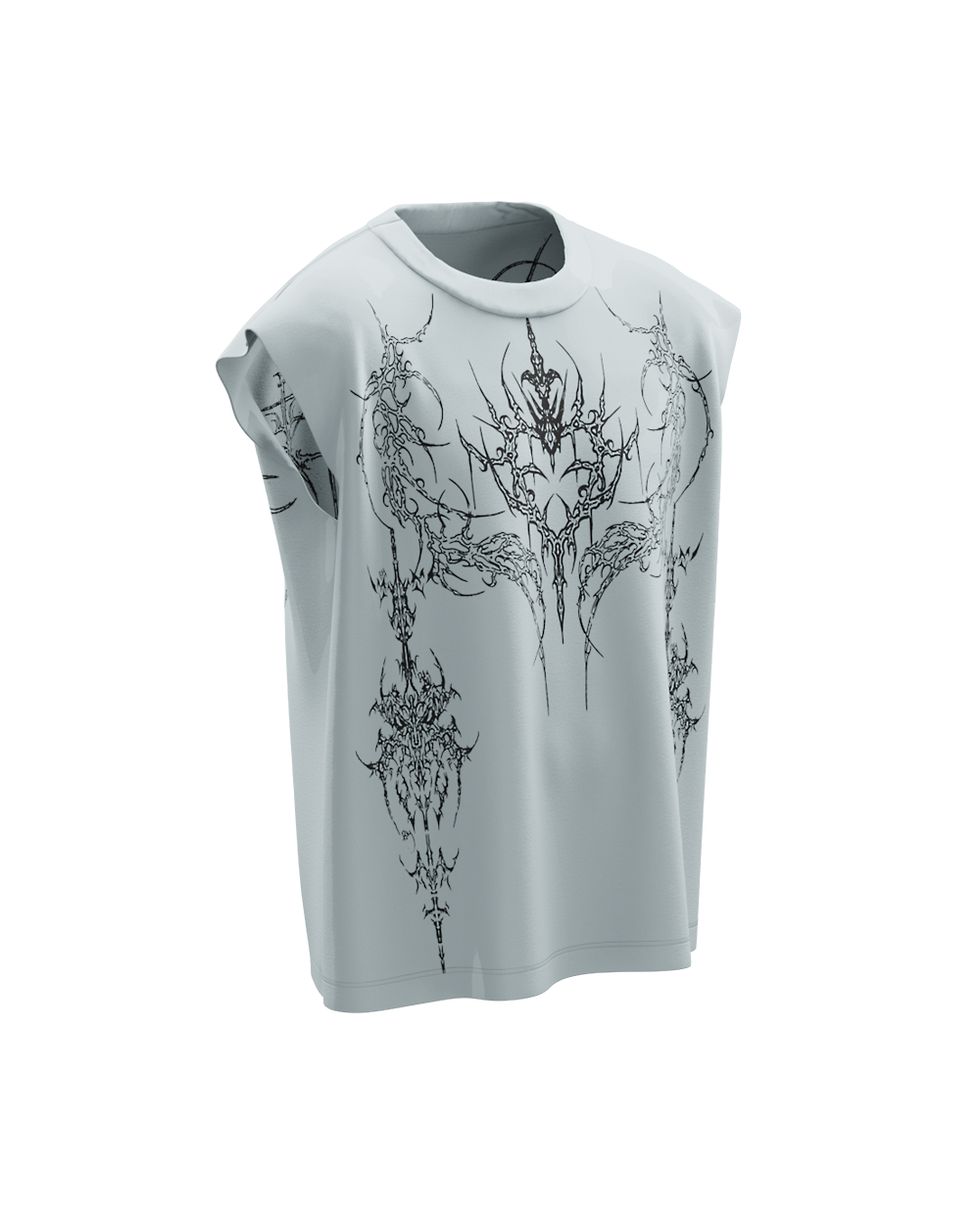 Sky Blue Demon Unisex Boxy Vest