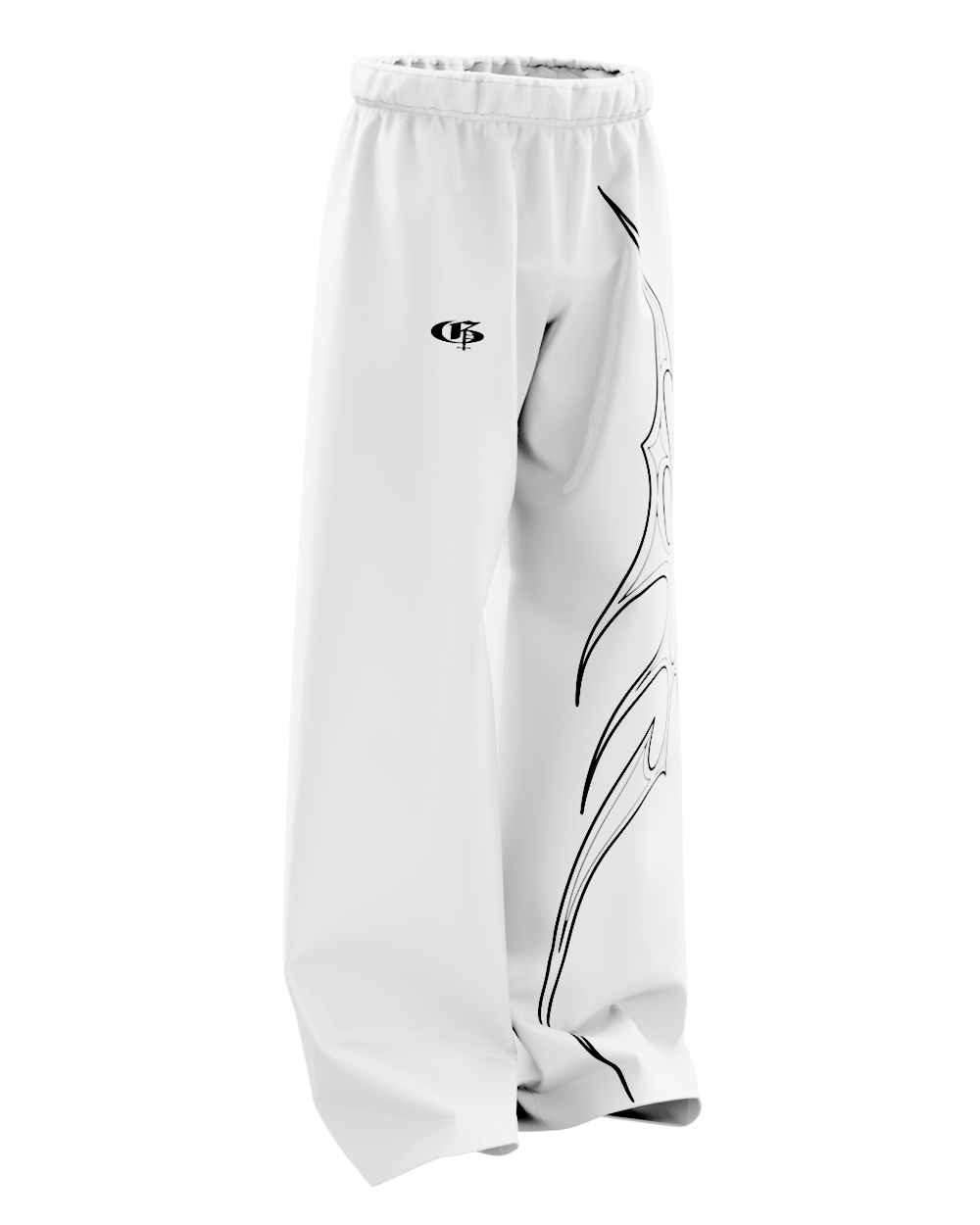 Iconis White Unisex Straight Fit Baggy Pants