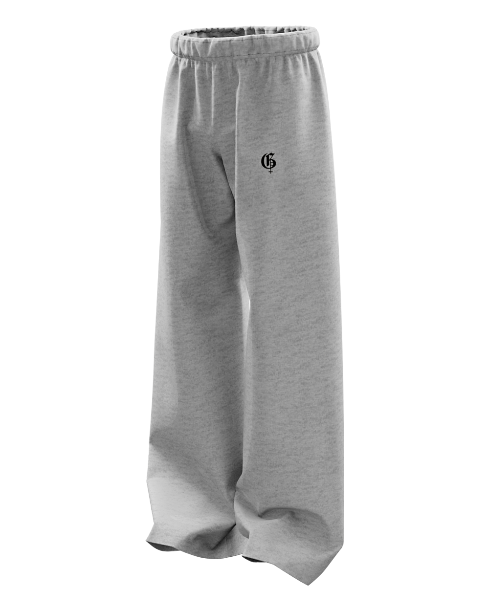 Basic Grey Genrage Baggy Pants