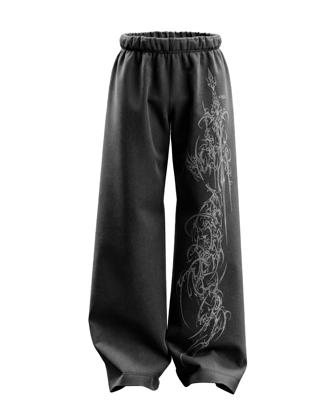 Arch Dark Grey Unisex Straight Fit Baggy Pants