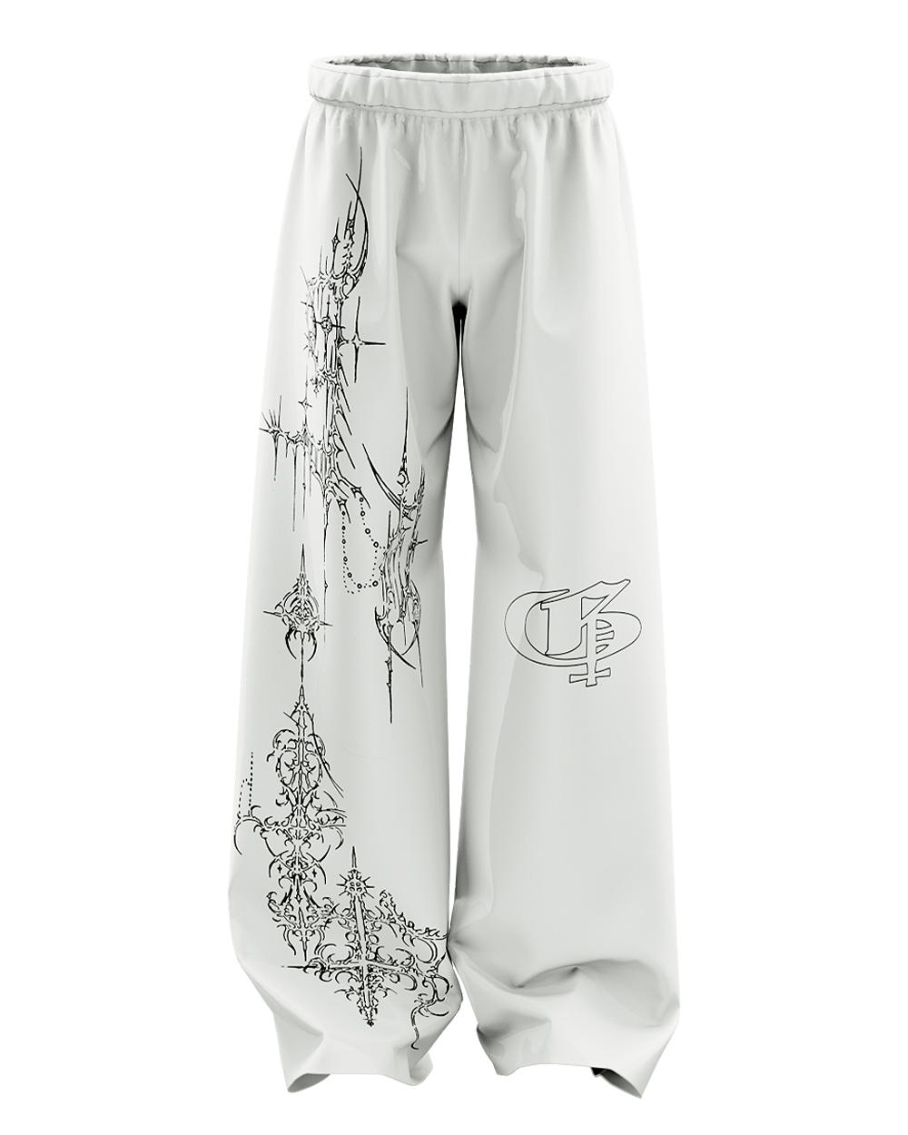 White Dawn Unisex Straight Fit Baggy Pants