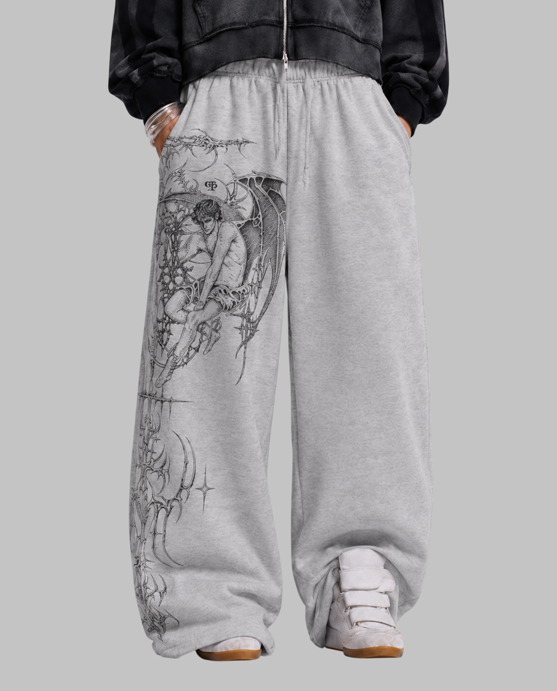 zenith-melange-unisex-straight-fit-baggy-pants-genrage-1