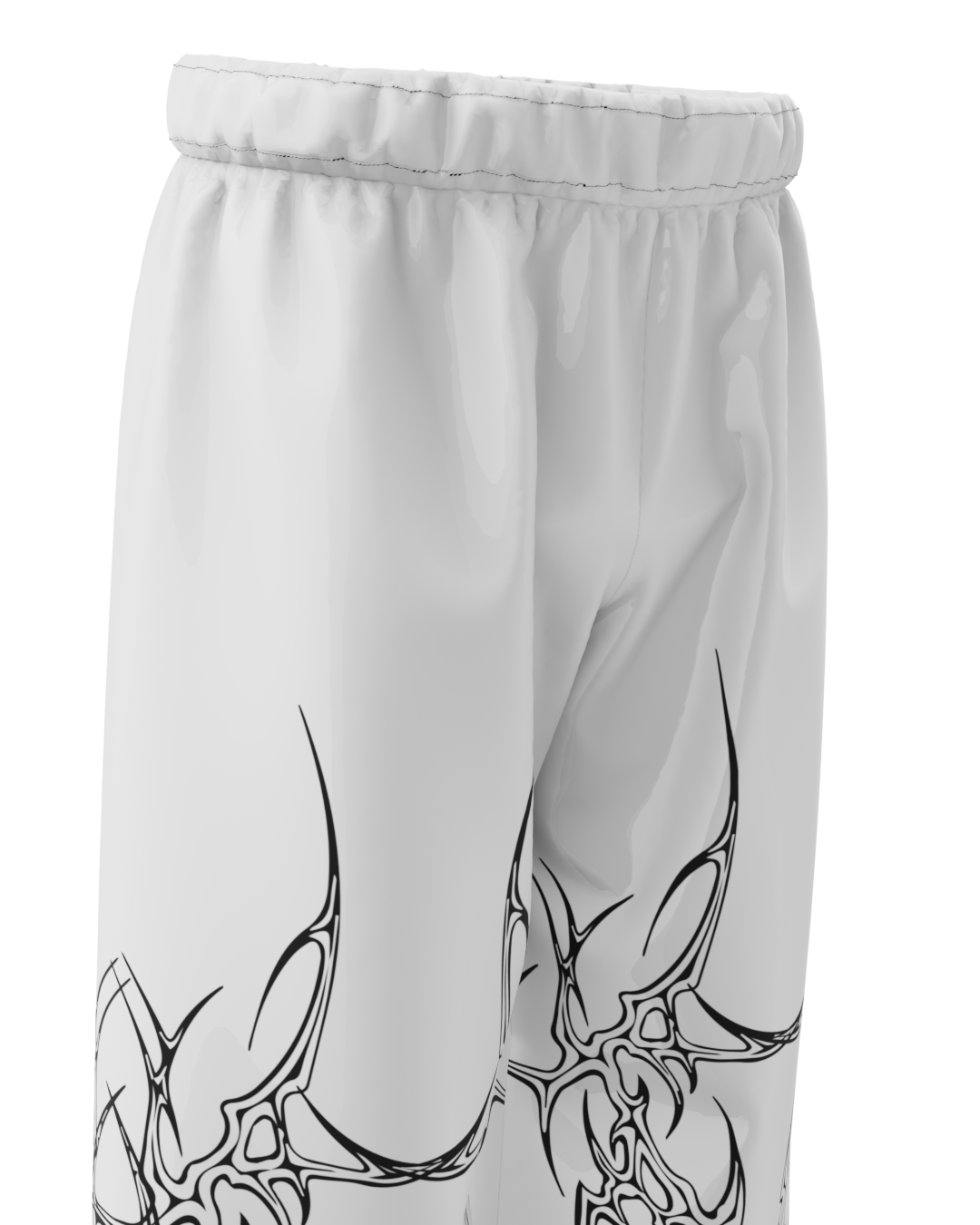 White Mutation Unisex Straight Fit Baggy Pants