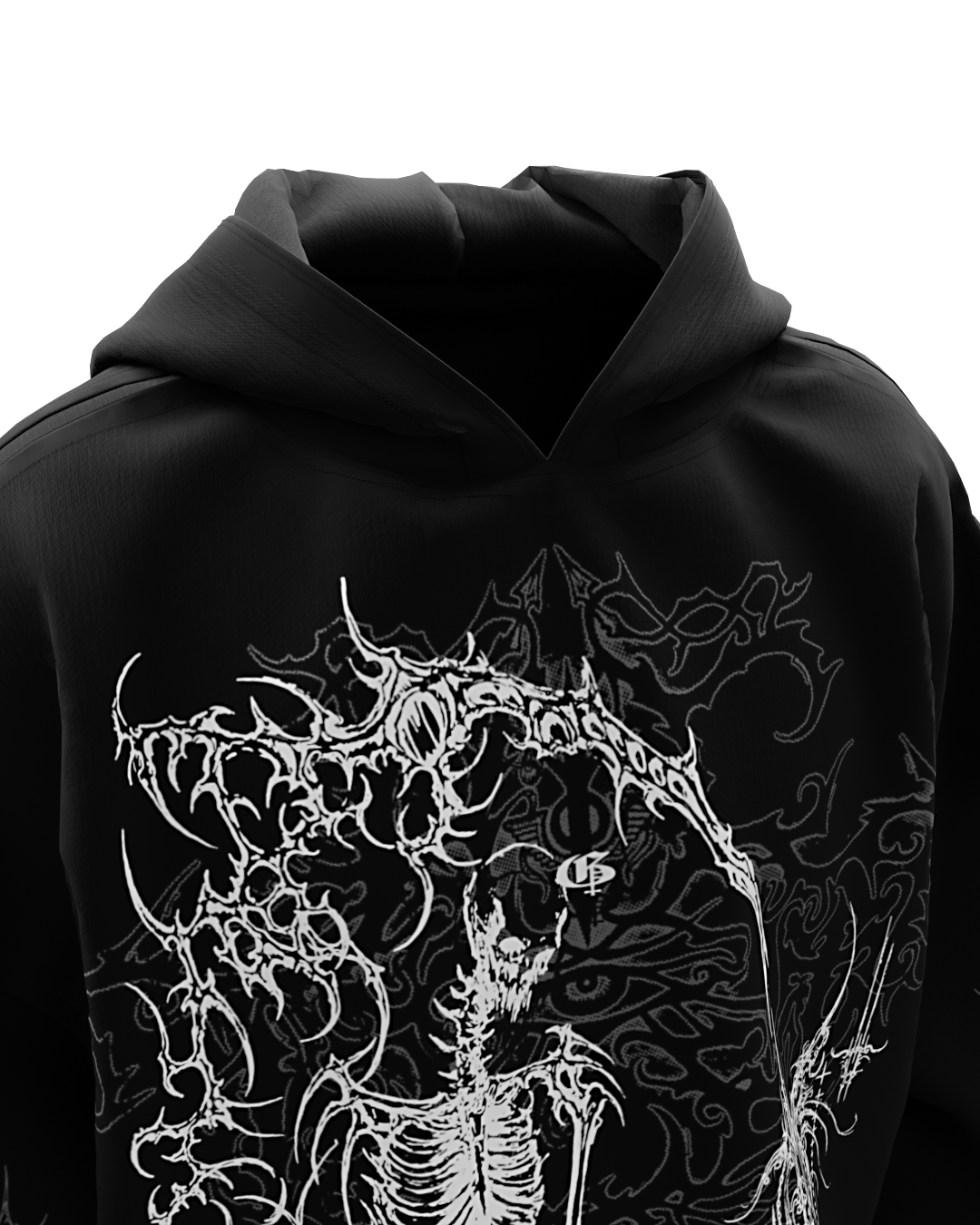 Dread Black Boxy Oversized Hoodie