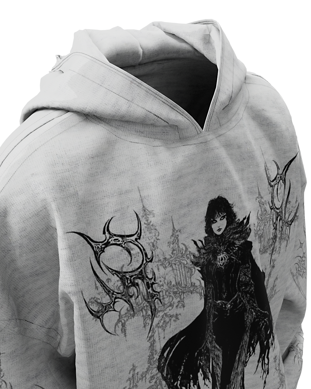 Occula Grey Boxy Oversized Hoodie