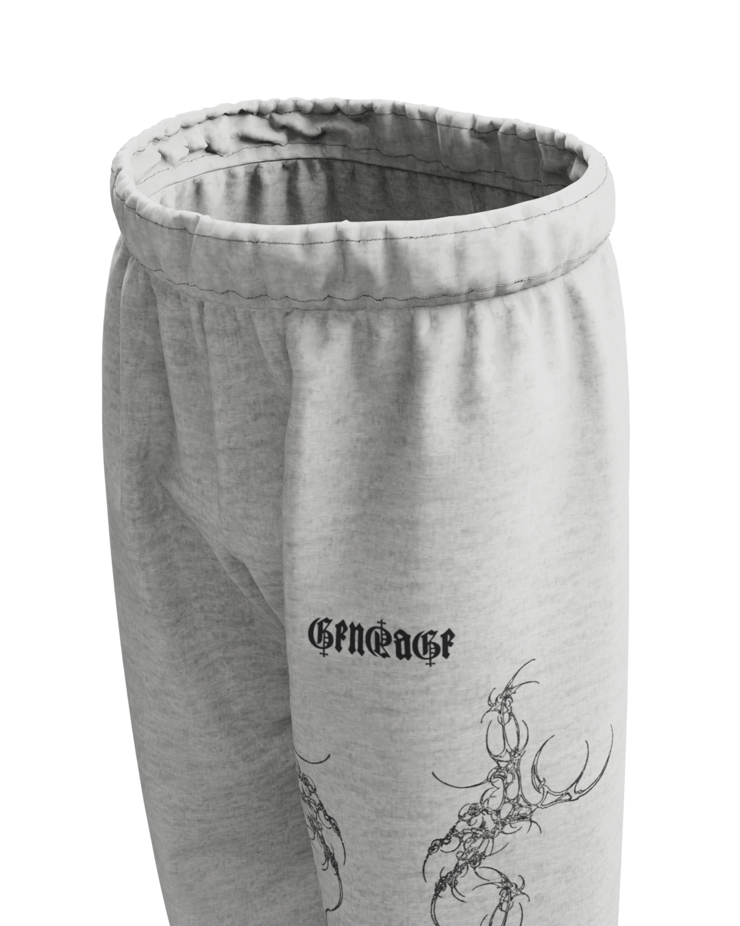 Grey Grim Unisex Straight Fit Baggy Pants